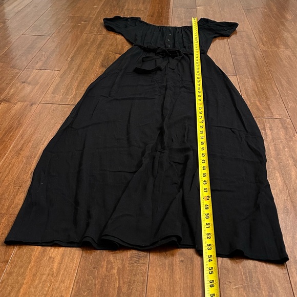 ASOS Off the Shoulder Black Maxi Dress Sz 4 - Picture 7 of 12